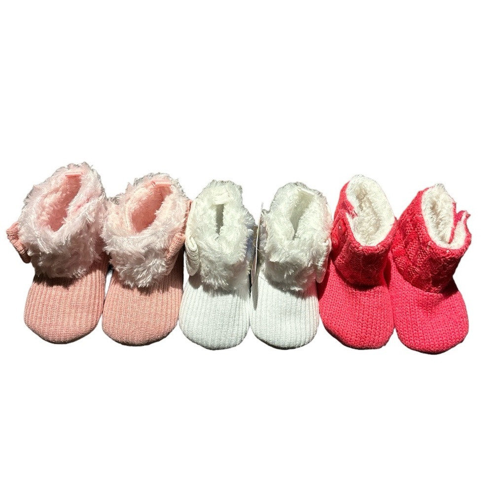 Baby Girls Fleece Booties Size 4.5